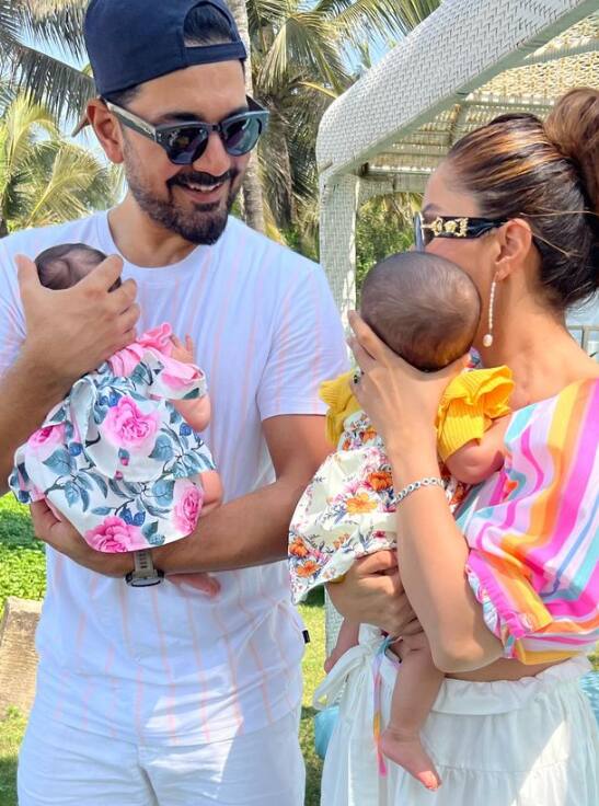 While Rubina and Abhinav's fans were desperate to see the face of the couple's little princess, finally the couple has shown the face of their twin daughters.