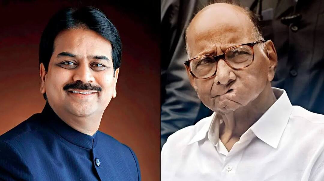 Harshvardhan Patil join NCP Sharad Chandra Pawar party Sharad Pawar welcomed Harshvardhan Patil राष्ट्रवादी प्रवेशाचे अनेक धक्के बसतील, हर्षवर्धन पाटलांनंतर नंबर कोणाचा? शरद पवारांचं सूचक वक्तव्य