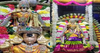 ஊஞ்சல் ஆடும் அலங்காரத்தில் பக்தர்களுக்கு அருள்பாலித்த மதுரை மீனாட்சியம்மன்