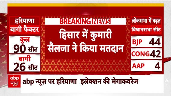 Haryana Assembly Election 2024: Kumari Selja Casts Vote In Hisar, Encourages Voters | ABP News