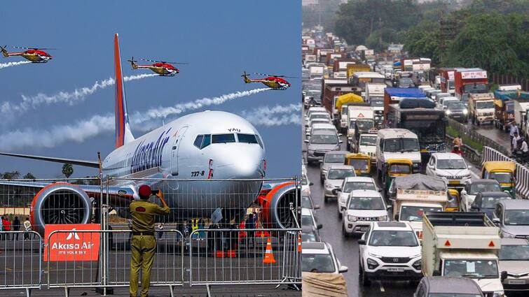 ahead of air show 2024 Chennai Traffic Police announces some changes check the details Chennai Air Show 2024: சென்னையில் விமானப்படை சாகச நிகழ்ச்சி..எங்கு எப்போது பார்க்கலாம்.. ட்ராபிக் மாற்றங்கள் என்ன?