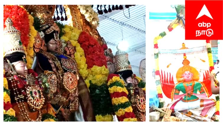 mayiladuthurai  annan perumal temple  puratasi month festival-tnn கொடியேற்றத்துடன் தொடங்கிய திருவெள்ளக்குளம் அண்ணன் பெருமாள் கோயில் பிரம்மோற்சவம்!