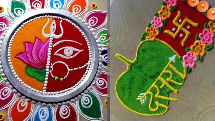 Navratri 2024 Rangoli: नवरात्रीच्या काळात तुम्ही काही सुंदर रांगोळी डिझाइन्सने तुमचे दरवाजे सजवू शकता. यामध्ये तुम्ही देवीच्या प्रत्येक रूपाचे वर्णन करू शकता.