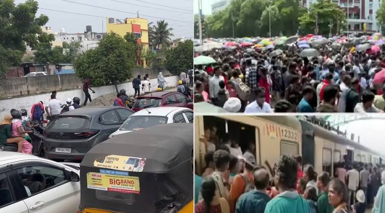 Chennai Air Show 2024 Heavy traffic people faint struggled in heat 'ஆபரேஷன் சக்சஸ், பேஷண்ட் டெட்' கதை; விமான சாகசத்துக்குப்பின் கடும் நெரிசல்..