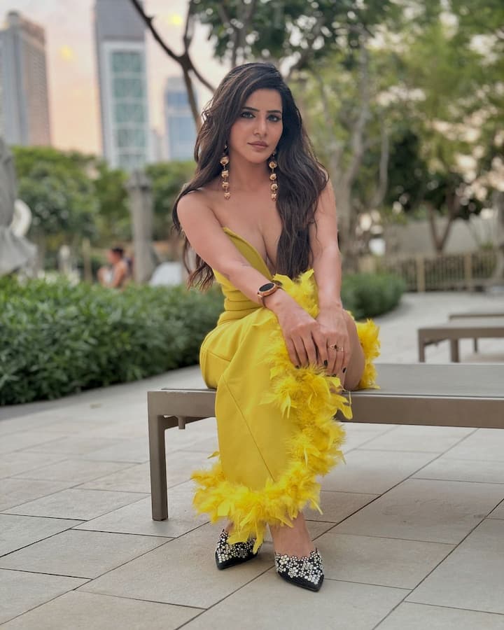 ఈ ఫోటోలను ఇన్స్టాలో షేర్ చేసి.. Baby I'm worth it 💥🔥 #ashureddy #poolside #sundayvibes #photoshoot #positivemodeon 🎉 అంటూ క్యాప్షన్ ఇచ్చింది.(Images Source : Instagram/Ashu Reddy)