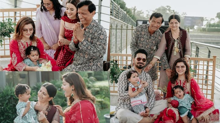 Rubina Dilaik Daughters  Mundan ceremony: रुबीना दिलैक ने हाल ही में अपनी बेटियों का मुंडन करवाया है. जिसकी तस्वीरें अब उन्होंने अपने फैंस के साथ भी शेयर की हैं.