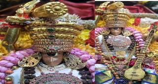 ”தலையில் விறகும், கையில் யாழும்” பக்தர்களுக்கு அருள்பாலித்த மதுரை மீனாட்சி..!