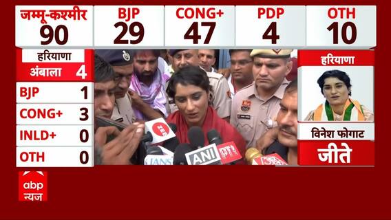 Haryana Election Result 2024: Vinesh Phogat's First Statement After Winning From Julana Seat | ABP News