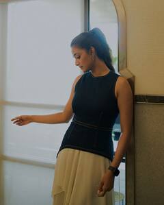 Keerthy Suresh Gives Boss Lady Vibes In Black-White Outfit; Check Out Pics