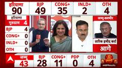 Assembly Elections Results LIVE: BJP Secures Major Victory In Haryana, Faces Setback In Kashmir As National Conference-Congress Alliance Dominates | ABP News