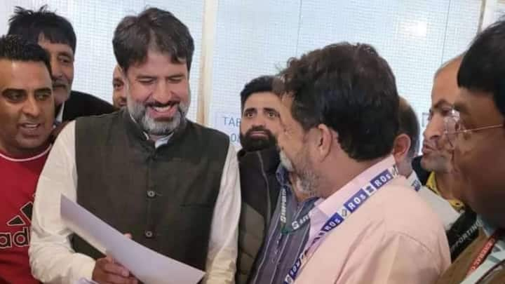 JKNC leader Javaid Ahmad Mirchal has won the Karnah assembly seat with a margin of over 6,000 votes. Mirchal has defeated Naseer Ahmad Awan of the J&K People’s Conference. (Photo: PTI)