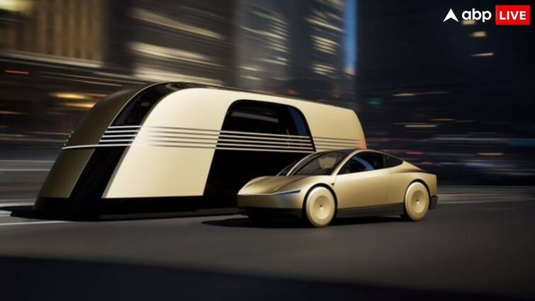 Elon Musk introduce Robotaxi and Robovan by Tesla without steering wheel and pedals cybercab launched Elon Musk की RoboTaxi से गायब हुआ स्टीयरिंग व्हील, दुनिया के सामने खुद ली टेस्ट ड्राइव