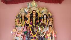 Durga Puja 2024: চতুর্ভুজে সন্তানদের রক্ষা, অভয়া রূপে উমার আরাধনা চাঁদপাড়ায়