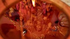 Durga Puja 2024: চতুর্ভুজে সন্তানদের রক্ষা, অভয়া রূপে উমার আরাধনা চাঁদপাড়ায়