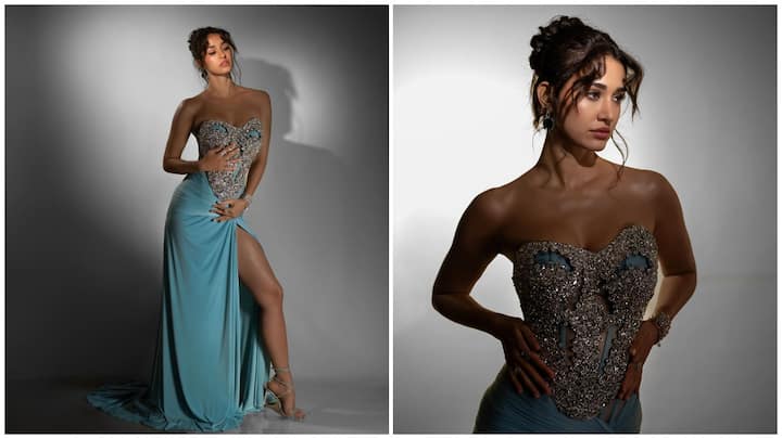 Disha Patani recently wowed fans with a series of pictures from an event where she donned a stunning blue corset dress.