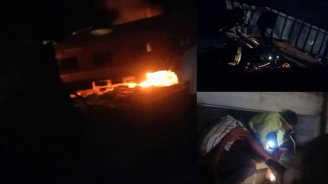 bagumati express collided with a freight train near chennai Train Accident: చెన్నై శివారులో రైలు ప్రమాదం - అతి వేగంతో గూడ్స్ రైలును ఢీకొట్టిన ఎక్స్‌ప్రెస్ రైలు, 2 భోగీలు దగ్ధం