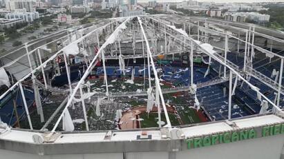 US Hurricane Milton Florida Wreaks Havoc Killing 8 Rips Roof of Tampa Bay Rays Stadium Video Hurricane Milton Wreaks Havoc In Florida Killing 8, Rips Roof Of Tampa Bay Rays Stadium: Video