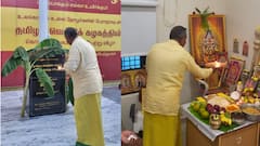 “விஜய் ஏற்றிய கொடி கம்பத்திற்கு தீப ஆராதனை” கட்சி அலுவலகம் முழுவதும் பூஜை செய்த புஸ்ஸி ஆனந்த்!