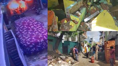 Chennai news cylinder blast house in poonamallee 5 person injured - TNN பூந்தமல்லியில் அதிர்ச்சி... சிலிண்டர் வெடித்து நொறுங்கிய வீடு 7 பேர் காயம்