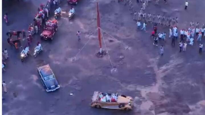 मावळतीच्या किरणांच्या साक्षीने आज करवीर संस्थानाचा शाही दसरा सोहळा पार पडला.