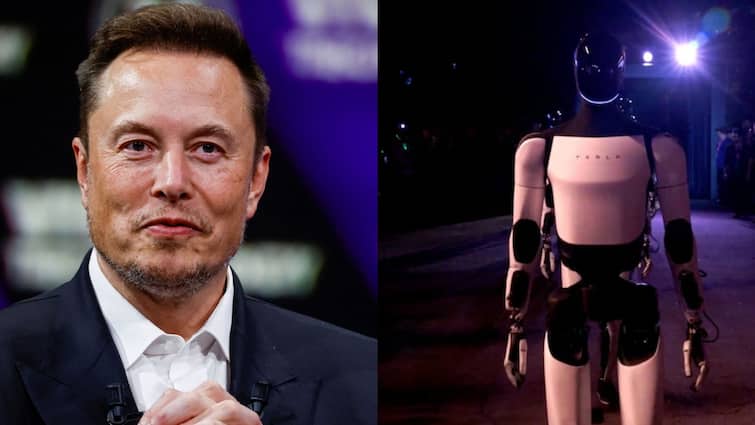 Elon Musk ने दुनिया के सामने रखा चलता फिरता रोबोट, इंसानों की तरह करता है बात, इतनी होगी कीमत! Elon Musk revealed Tesla humanoid Optimus robot says he can now do anything check price features and more Elon Musk ने दुनिया के सामने रखा चलता फिरता रोबोट, इंसानों की तरह करता है बात, इतनी होगी कीमत!