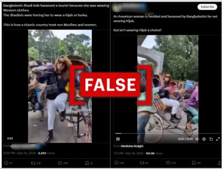 Fact Check: No, That's Not A US Woman In Viral Bangladesh Video Showing Her Being Heckled For 'Not Wearing Hijab