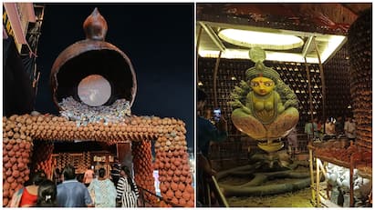 Have A Look At The Unique Kolkata Pandal Made Entirely From Gullak and Kullhad
