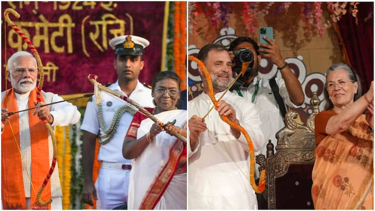 Dussehra 2024: Modi, Rahul, Sonia Carry out ‘Ravan Dahan’ As Celebrations Culminate 10-Day Festivities — IN PICS