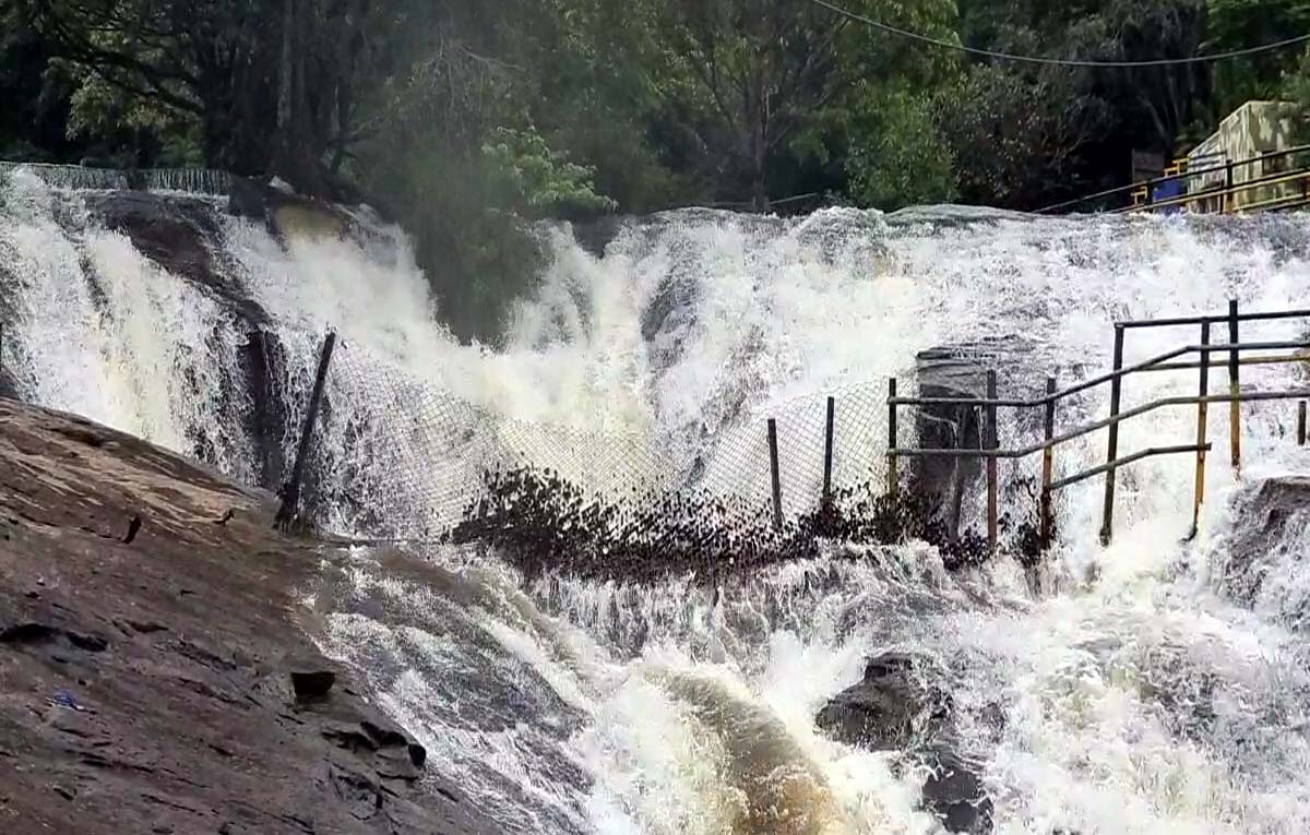 தேனியில் கொட்டும் வடகிழக்கு பருவ மழை.. கும்பக்கரை அருவி, கொட்டக்குடி ஆற்றில் வெள்ளப்பெருக்கு