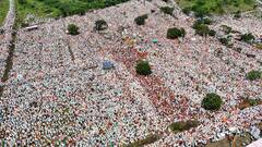 Manoj Jarange: मनोज जरांगेंच्या मेळाव्याला किती गर्दी?; ड्रोनशूटचे फोटो पाहून उंचावतील भुवया