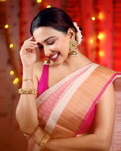 Esshanyas maheshwari : સાડી લૂકમાં ખૂબ જ હોટ લાગી સાઉથ એક્ટ્રેસ  ઈશાન્યા, તસવીરો વાયરલ