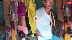 बेरहम पिता ने बेटी को उल्टा लटकाकर की बेल्ट से पिटाई, पुलिस ने किया गिरफ्तार, देखें वीडियो