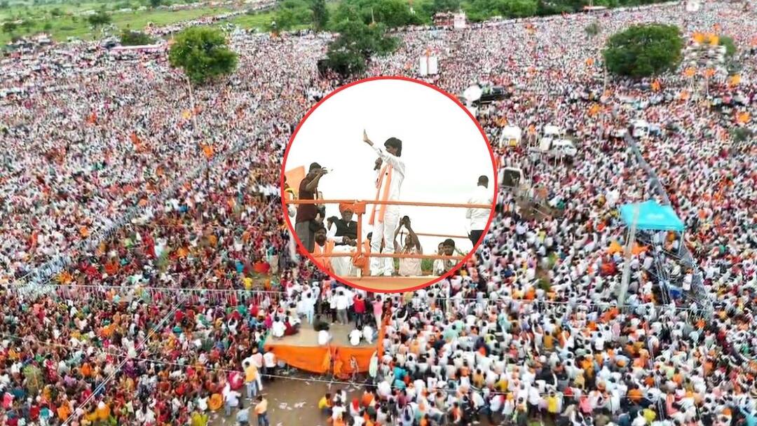 Manoj Jarange Patil : आपल्याला यावेळेस उलथापालथ करावीच लागेल, नारायण गडावर मनोज जरांगेंनी हुंकार भरला! We have to do an upheaval this time manoj jarange patil on narayan gad dasara melawa beed maharashtra election Manoj Jarange Patil : आपल्याला यावेळेस उलथापालथ करावीच लागेल, नारायण गडावर मनोज जरांगेंनी हुंकार भरला!