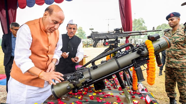 'Shastra Puja' Shows India Ready To Use Weapons With Full Force If Needed: Rajnath Singh