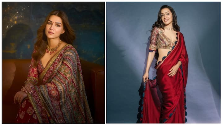 Get inspired by these Bollywood style icons as they dazzle in stunning red sarees, offering perfect looks to recreate for your Karwa Chauth celebrations.