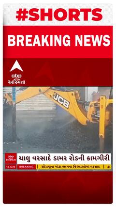 Dahod Rains | પ્રશાસને કર્યું બુદ્ધિનું પ્રદર્શન, ચાલુ વરસાદે ડામર રોડ બનાવવાની કામગીરી કરવામાં આવી