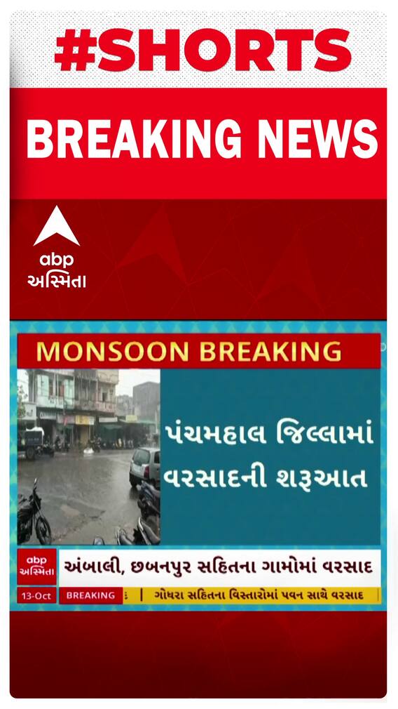 Panchmahal Rain | પંચમહાલ જિલ્લામાં વરસાદનો પ્રારંભ
