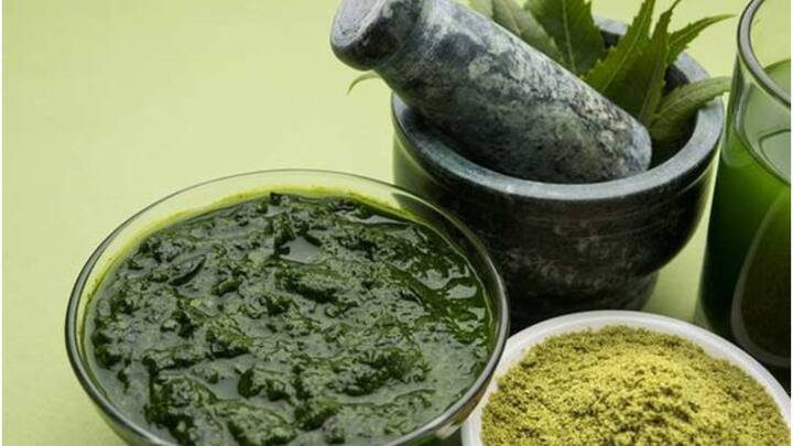 1. Neem: Neem has antibacterial, antifungal, and anti-inflammatory properties that makes it great for the skin. It helps treat acne, soothe irritation, reduce hyperpigmentation, and promote naturally clear, healthy skin. (Image Source: Pinterest/stylecraze)