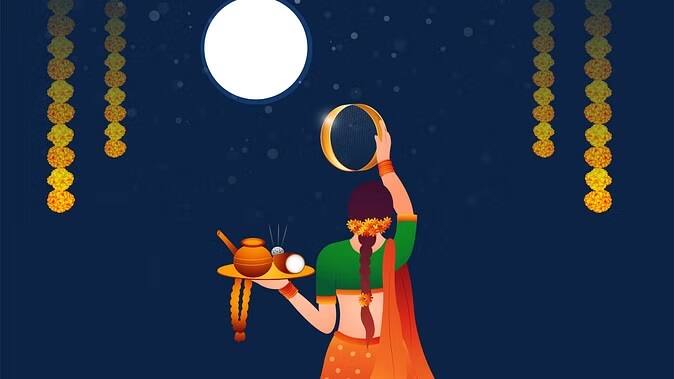 know how to break karva chauth fast vrat if moon is not visible paran vidhi on karwa chauth 2024 Karwa Chauth: કરવા ચોથ પર ચંદ્ર ના દેખાય તો કઇ રીતે કરશો ઉપવાસના પારણાં, આ છે રીત...