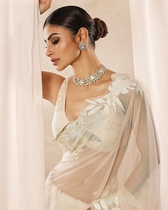 Mouni Roy Exudes Timeless Elegance In A White Saree, Check Out All Pics