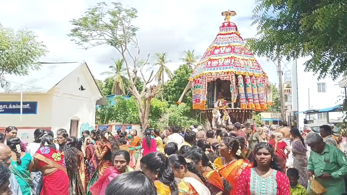 பக்தர்களுக்கு திருத்தேரில் காட்சி அளித்த தென் திருப்பதி திருவெள்ளக்குளம் அண்ணன் பெருமாள்