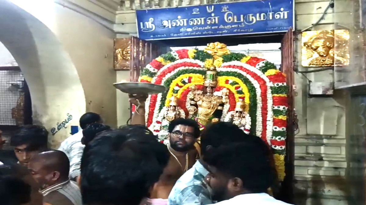 தென் திருப்பதி திருவெள்ளக்குளம் அண்ணன் பெருமாள் கோயில் தெப்போற்சவம்