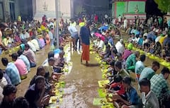 ஆண்கள் மட்டும் பங்கேற்ற கோயில் திருவிழா: கொட்டும் மழையிலும் நள்ளிரவில் நடந்த கறிவிருந்து