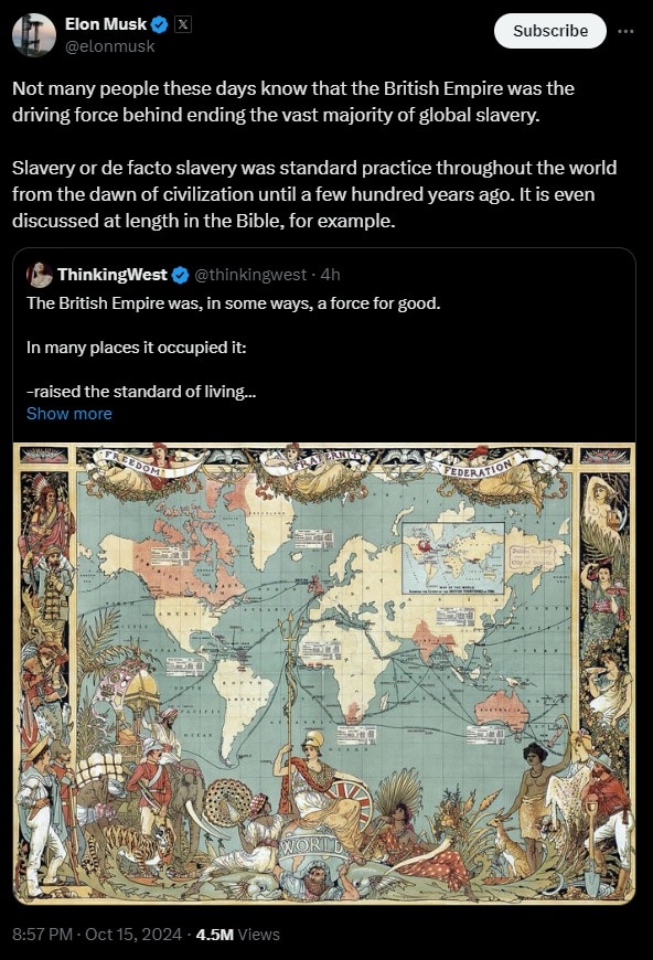 Elon Musk on Slavery: Post related to British Empire regarding slavery went viral on X, Elon Musk said this by mentioning the Bible