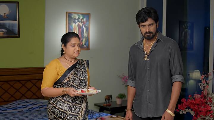 రేణుక మాటలకు రగిలిపోయిన రుద్ర..నేను మెగుడిని అని మర్చిపోవాయా నోరు లేస్తోందని ఫైర్ అవుతాడు. నువ్వు పెట్టే ప్రతి ఇబ్బందిని తట్టుకుని బతుకుతున్నా..జీవితంలో తల్లి అనే పిలుపు దూరం చేశావ్..ఇకపై నువ్వు గిల్లితే నేను రక్కుతా అని రివర్సవుతుంది. రేణుకను చంపేయాలని డిసైడ్ అవుతాడు రుద్ర.. ఆ మాటలు సత్య వినేసి రుద్రకి వార్నింగ్ ఇస్తుంది.