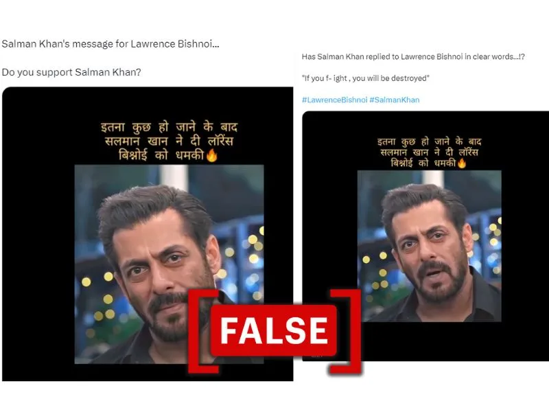 Fact Check: Salman Khan Threatening Lawrence Bishnoi? Old Video Of Actor Shared With False Claim