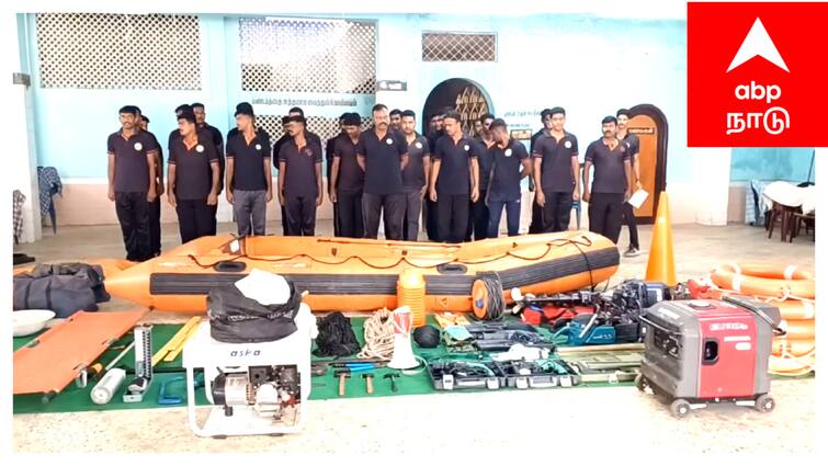 Tamil Nadu Disaster Response Force rushed to Mayiladuthurai district மயிலாடுதுறை மாவட்டத்தில் முகாமிட்ட தமிழ்நாடு பேரிடர் மீட்பு படையினர்!