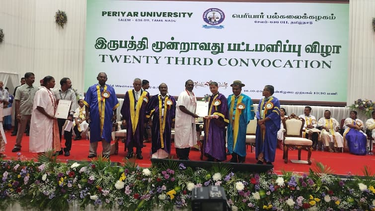 23rd Convocation of Periyar University...Governor RN Ravi conferred the degrees. பெரியார் பல்கலைக்கழகத்தின் 23வது பட்டமளிப்பு விழா... பட்டங்களை வழங்கிய ஆளுநர் ஆர்.என்.ரவி