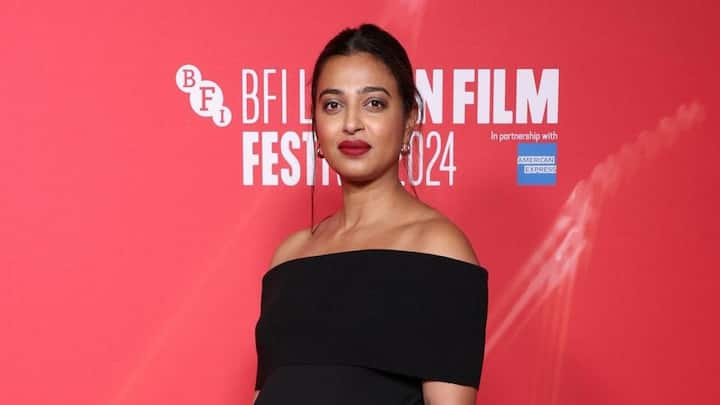 Radhika Apte surprised fans by flaunting her baby bump at the screening of her movie Sister Midnight at the BFI London Film Festival on October 16, 2024.