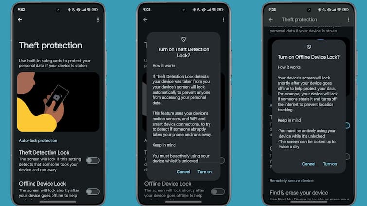 Google rollout Theft Detection Lock feature in andriod 15 Offline Device Lock Remote Lock also released फोन चोरी होते ही उसे लॉक कर देगा Google का ये नया फीचर, आपके फोन में भी आया अपडेट?